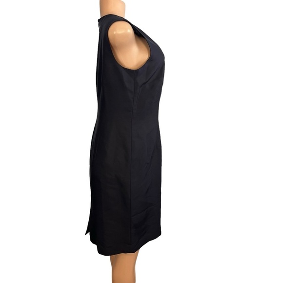 Talbots Dark Navy Blue Silk Shantung Shift Dress - Picture 6 of 8
